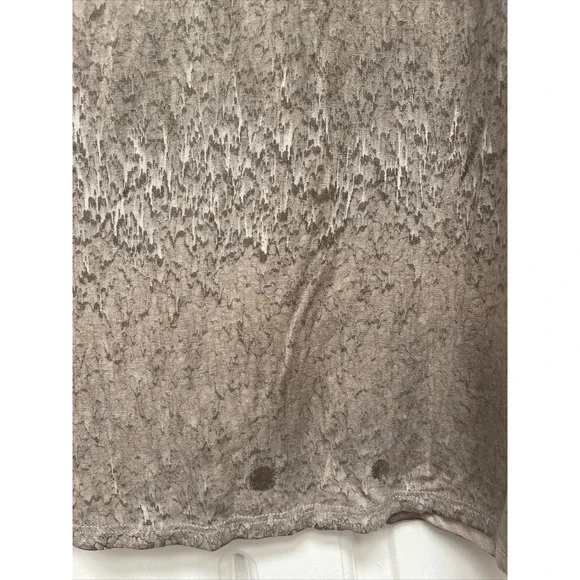Annie Turbin Hand Dyed Watercolor Print Top Multi Taupe Sz 2 / Medium LS‎ Top - Picture 5 of 7